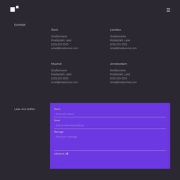 Website-Layout Für Lass Uns Reden