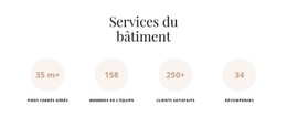 Bloc Compteurs Modèle HTML De Base Avec CSS