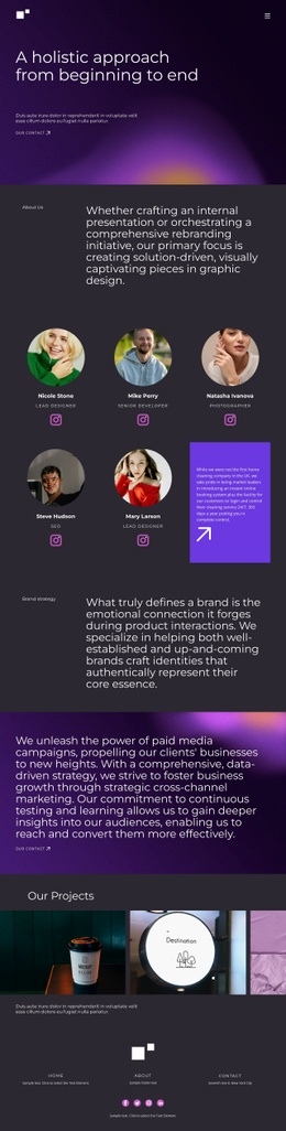 Dive into our studio's core - Html Code Example by Nicepage