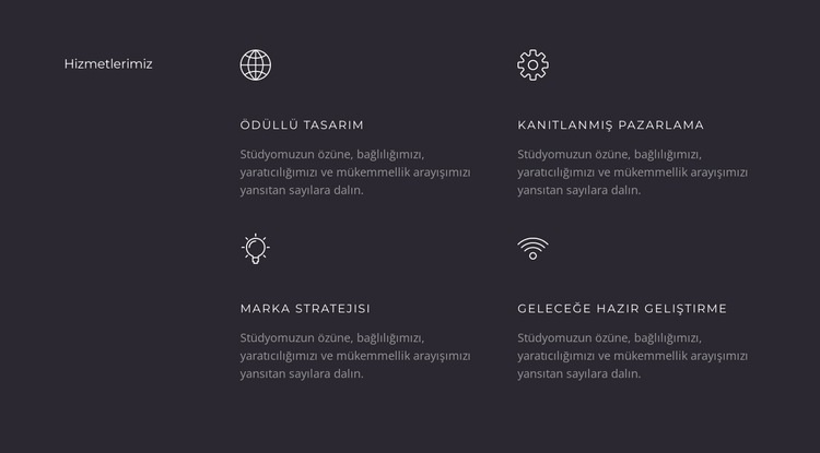 Olağanüstü sonuçlar sunma becerileri Web Sitesi Oluşturucu Şablonları