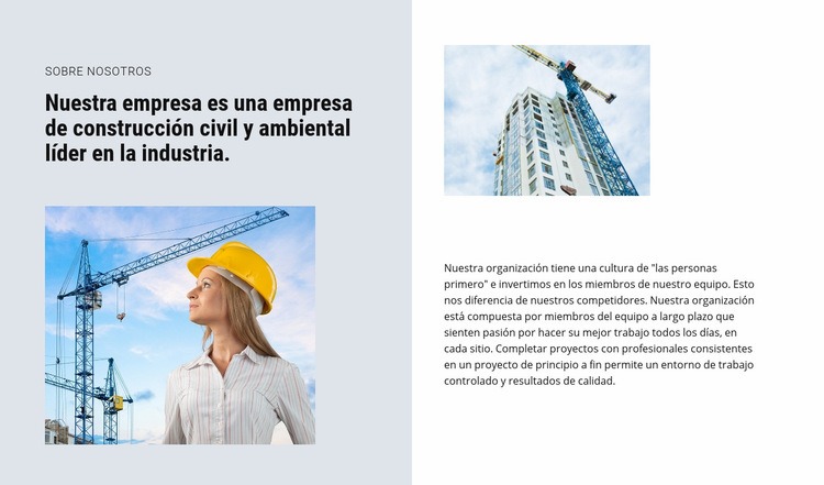 Los mejores contratistas de edificios industriales Maqueta de sitio web