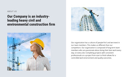 Awesome One Page Template For The Best Industrial Building Contractors