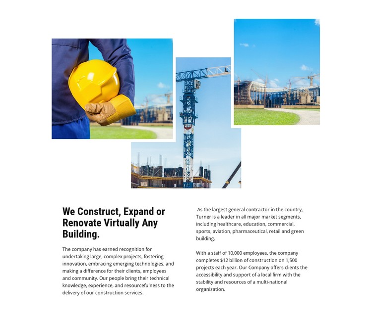 The largest industrial project CSS Template