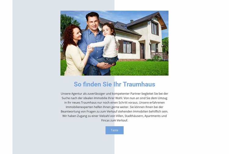 Immobilienagentur Eine Seitenvorlage