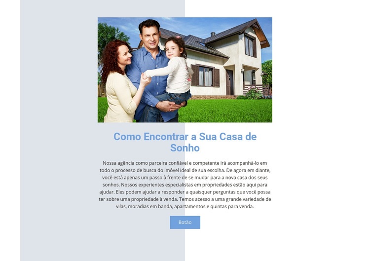 Agência imobiliária Maquete do site
