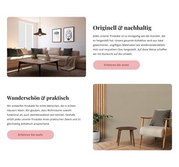 Praktische Innenausstattung - HTML-Seitenvorlage