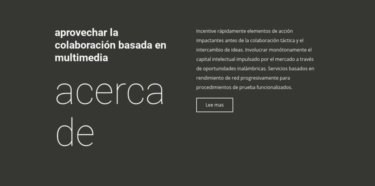 Acerca de la colaboración empresarial Plantilla de sitio web