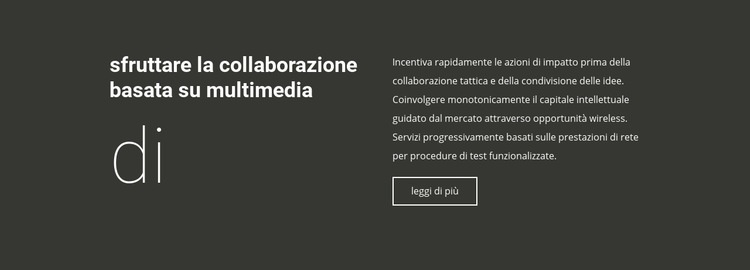 Informazioni sulla collaborazione aziendale Un modello di pagina