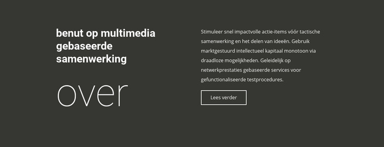 Over zakelijke samenwerking Html Website Builder