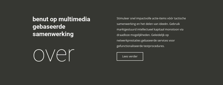 Over zakelijke samenwerking Website Builder-sjablonen