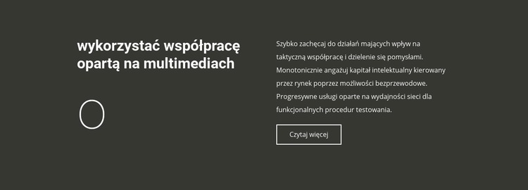 O współpracy biznesowej Szablon HTML