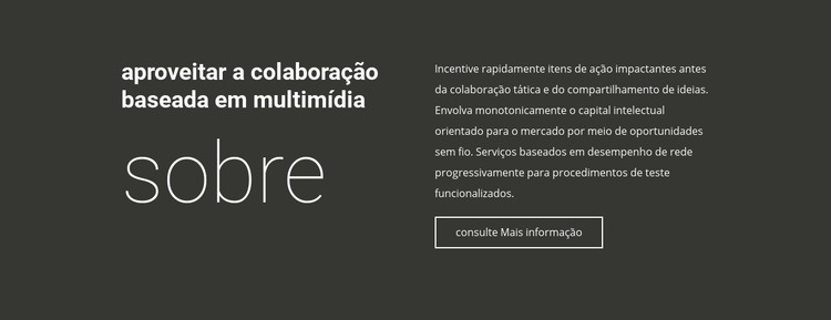 Sobre a colaboração empresarial Modelos de construtor de sites