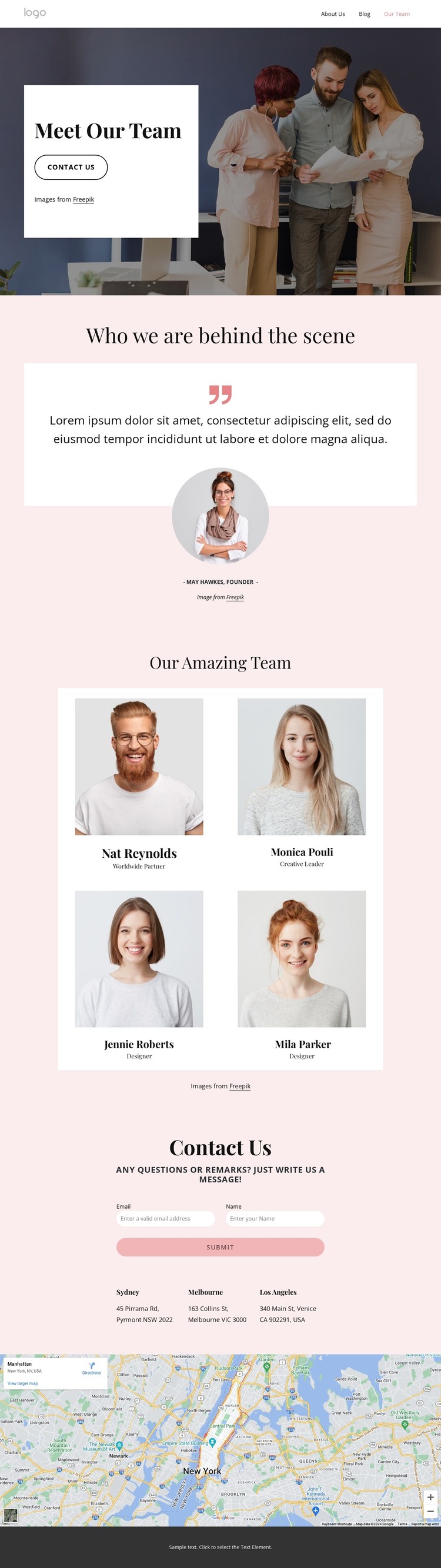 Meet our designeers CSS Template