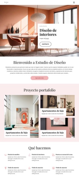 La Firma De Diseño De Interiores. Plantilla CSS Gratuita