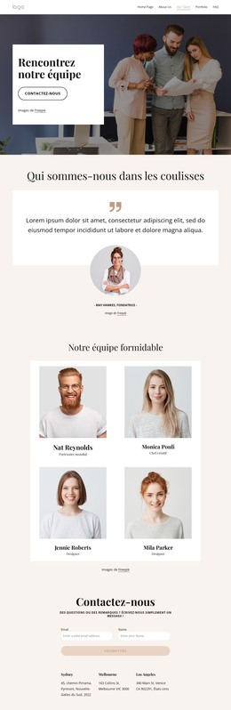 Site HTML Pour Rencontrez Nos Designers