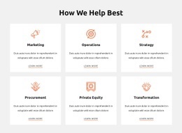 How We Help Best Homepage Layout