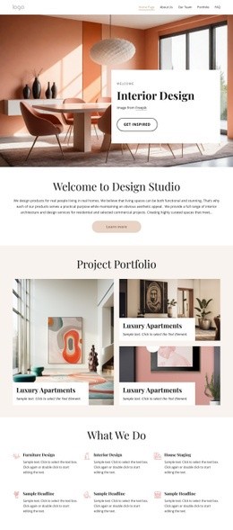 The interior design firm - Html Code Example by Nicepage