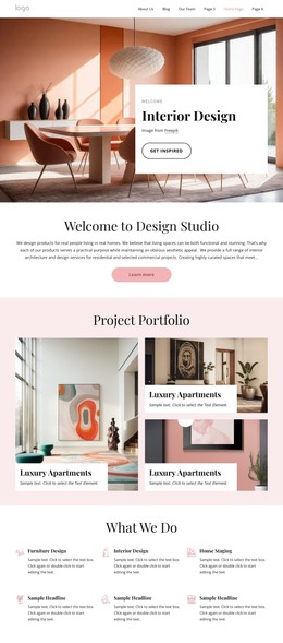 Free Download For The Interior Design Firm Html Template