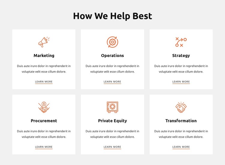 How we help best HTML Template