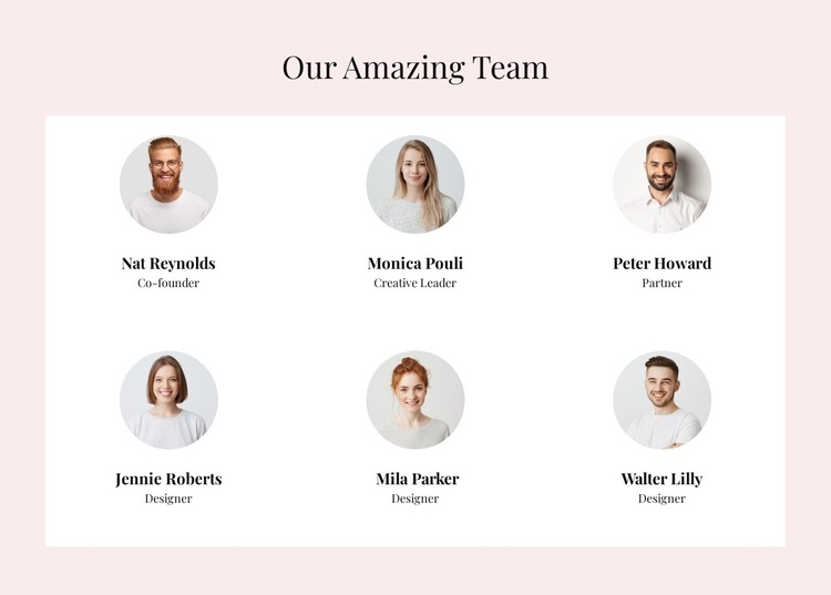 The amazing team HTML5 Template
