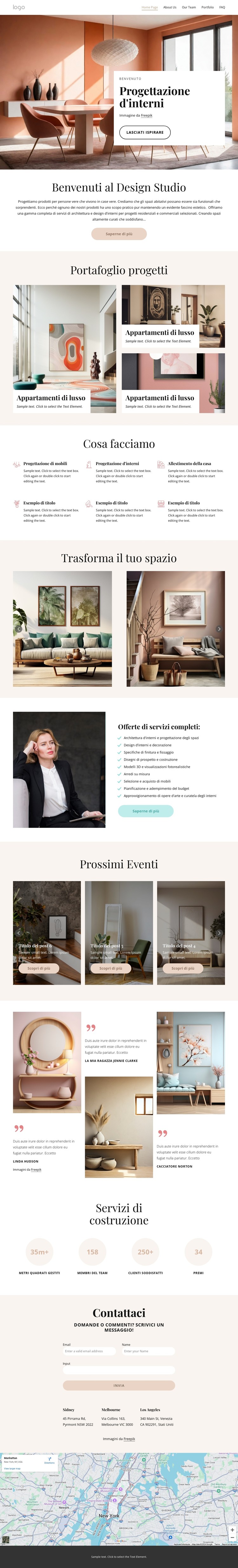 Lo studio di interior design Modello CSS