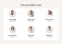 Het Geweldige Team - HTML-Paginasjabloon