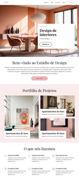 A Empresa De Design De Interiores - Protótipo De Site