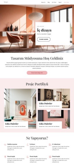 İç Tasarım Firması - Web Sitesi Prototipi