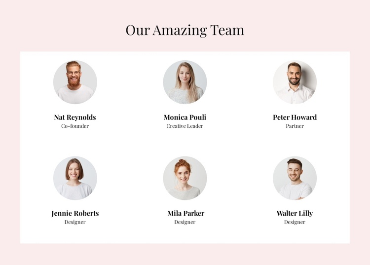 The amazing team Website Builder Software