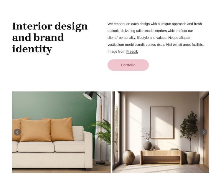 Interior residential projects CSS Template