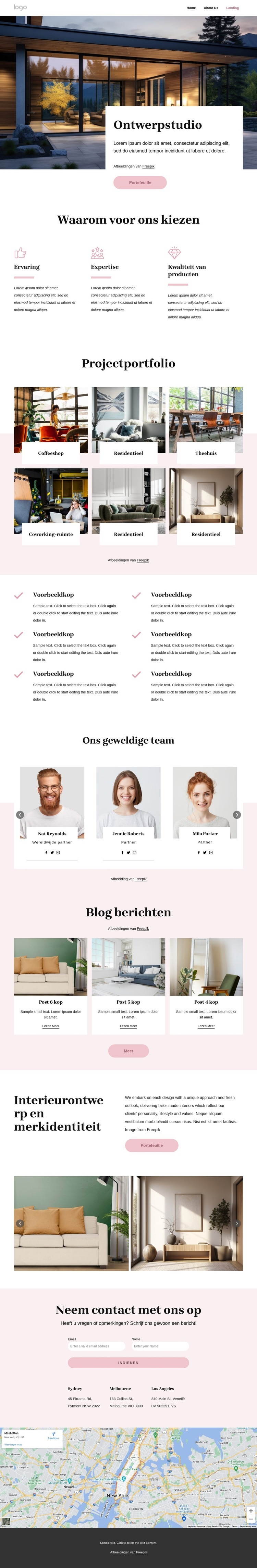 Wij zijn gespecialiseerd in luxe interieurs Html Website Builder