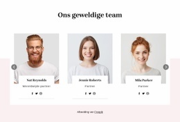 Teamblok Met Overlapping - Responsieve Websitesjablonen