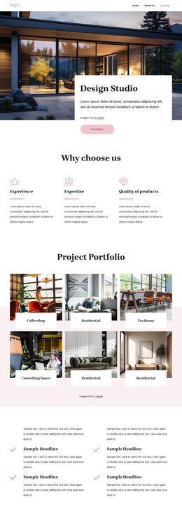 We Specialise In Luxurious Interiors - Ultimate One Page Template