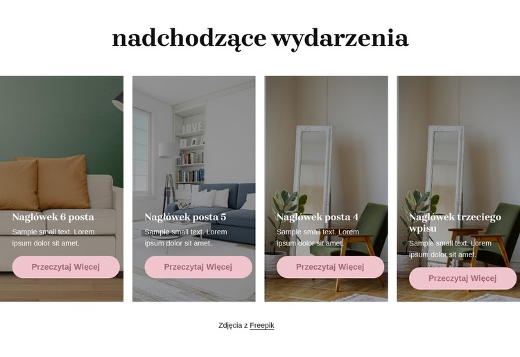 Blog studia wnętrz Szablon witryny sieci Web