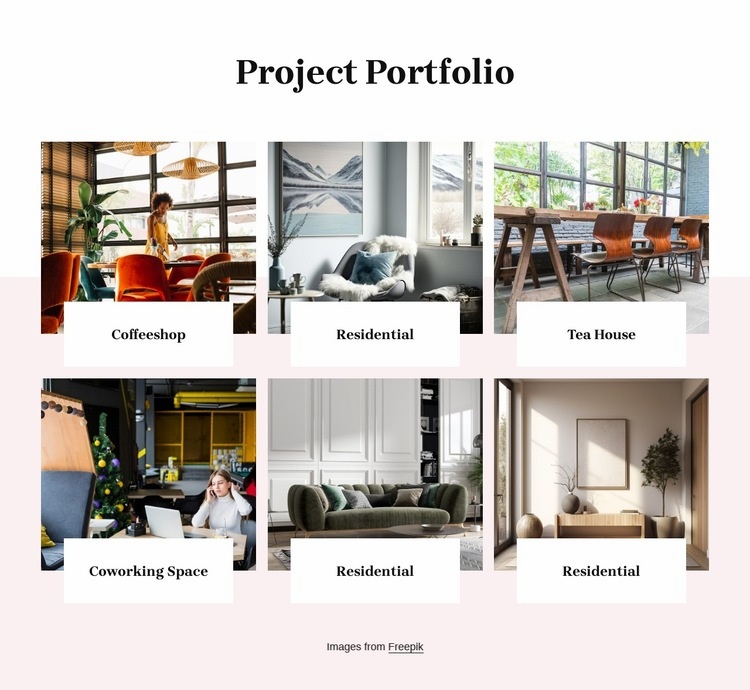 Rooms for living and working Webflow Template Alternative