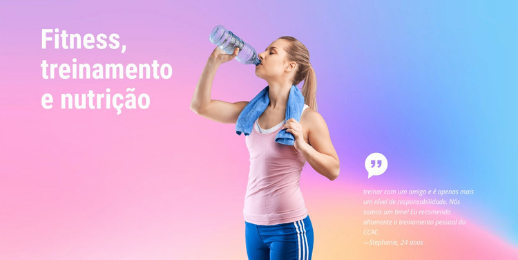 Fitness, treinamento e nutrição Template Joomla