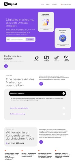 Social Media Design - Zielseitenvorlage