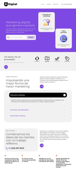 Diseño De Redes Sociales - Plantilla De Página De Destino