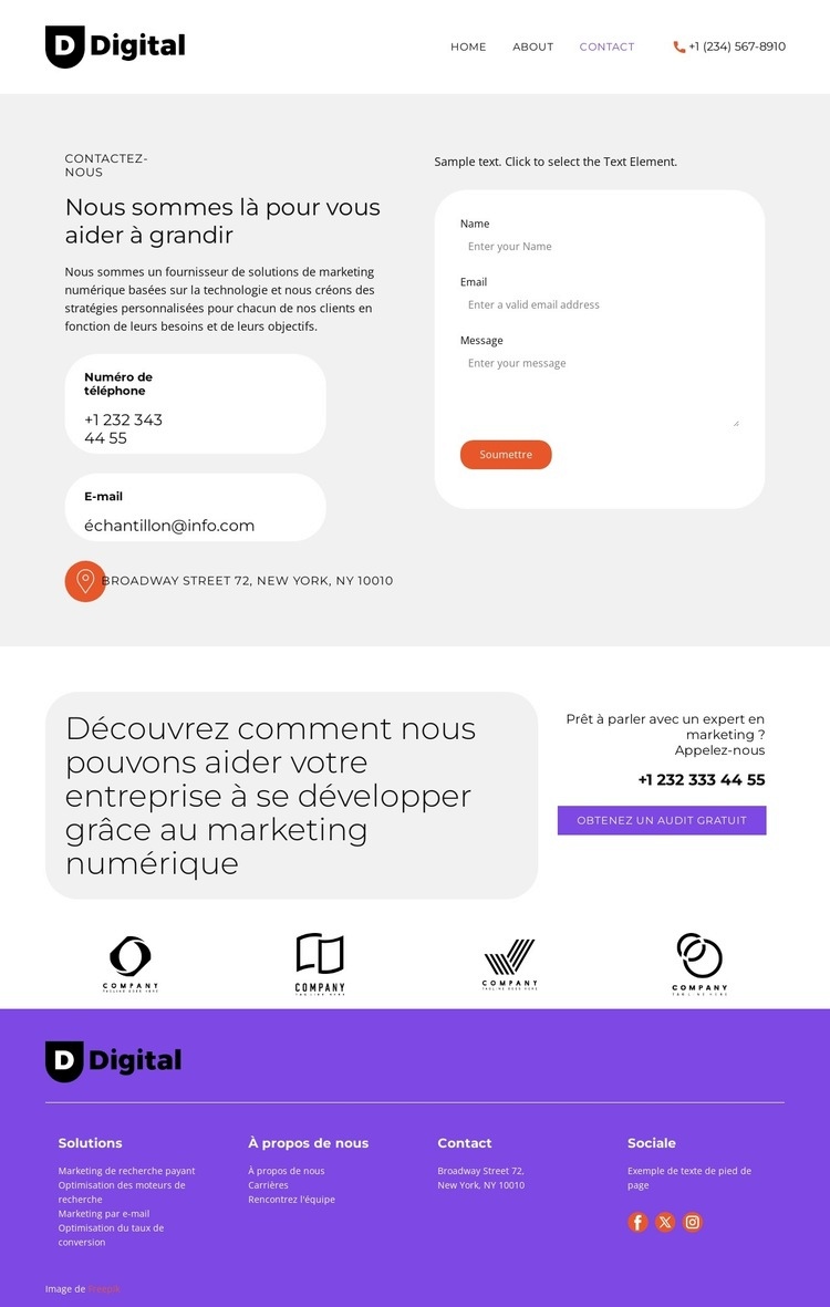 Gestion des médias sociaux Modèles de constructeur de sites Web