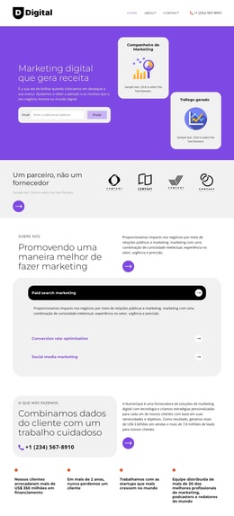 Design De Mídia Social - Tema WordPress Profissional