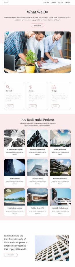 Rezidenční Projekty - HTML Builder