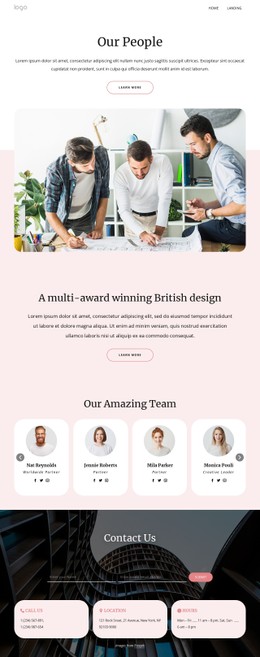 Page HTML For Meet Our Team Of Architects