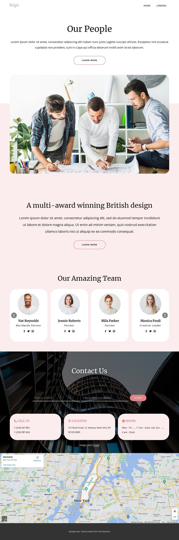 Meet our team of architects CSS Template