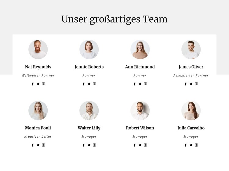 Das Team des Beratungsunternehmens HTML-Vorlage