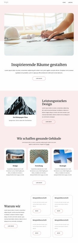 Innovative Architektonische Entwürfe – Mehrzweck-Website-Builder