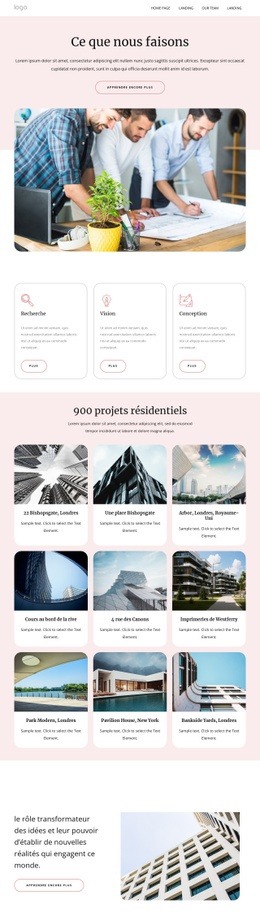 Projets Résidentiels - HTML Builder