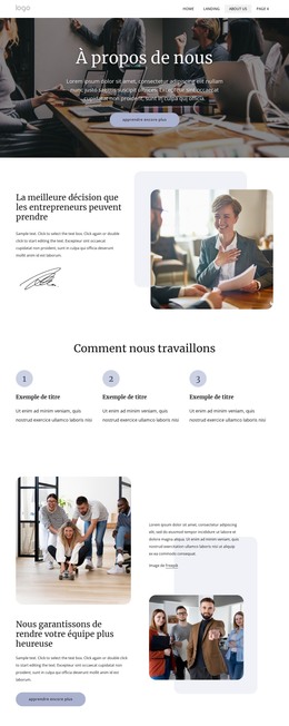 Page HTML Pour Expertise En Team Building