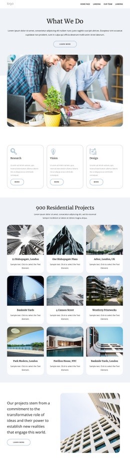 Residental projects - Html Code Example by Nicepage