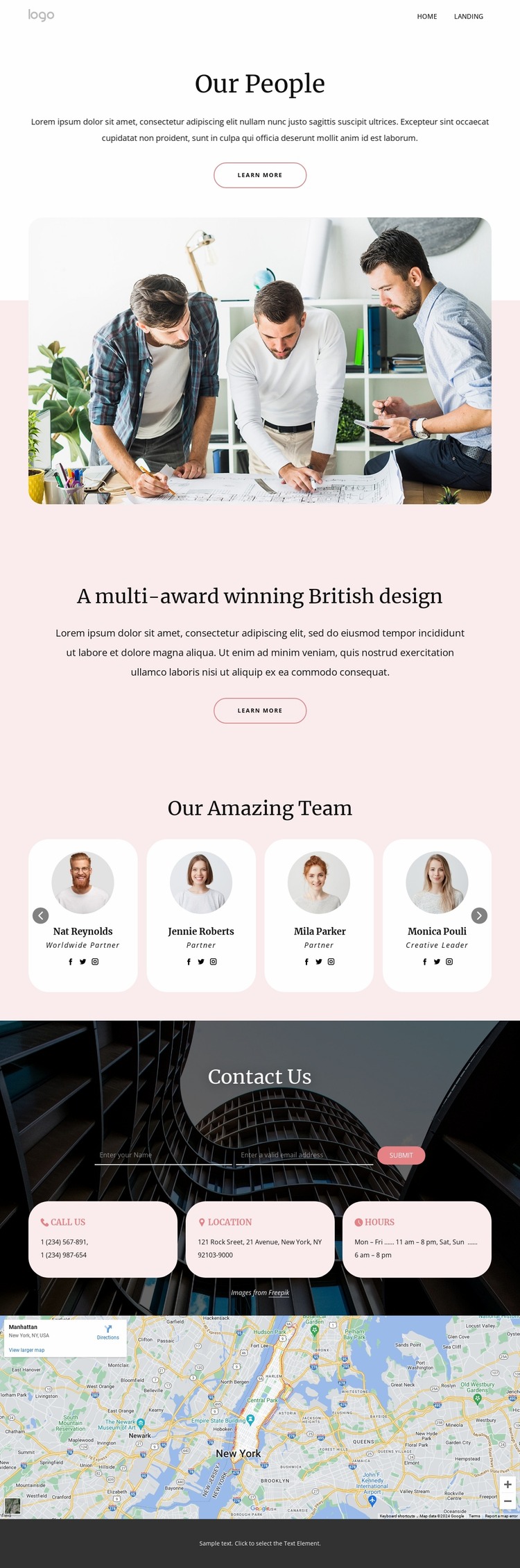 Meet our team of architects Html Website Builder
