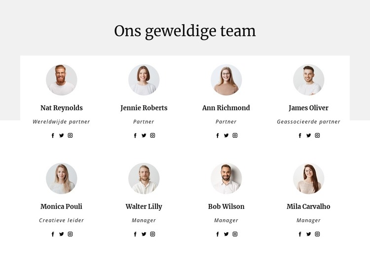 Het team van het adviesbureau HTML-sjabloon